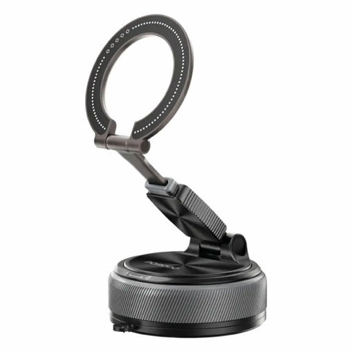 Porodo 2-in-1 suction magsafe Car Phone Holder with Detachable Ring - Black