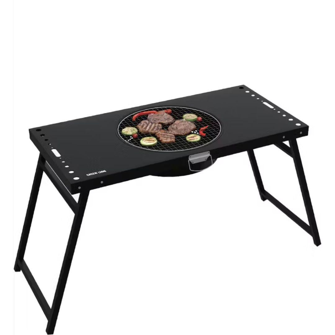 Green Lion Portable BBQ Camping Table - Black