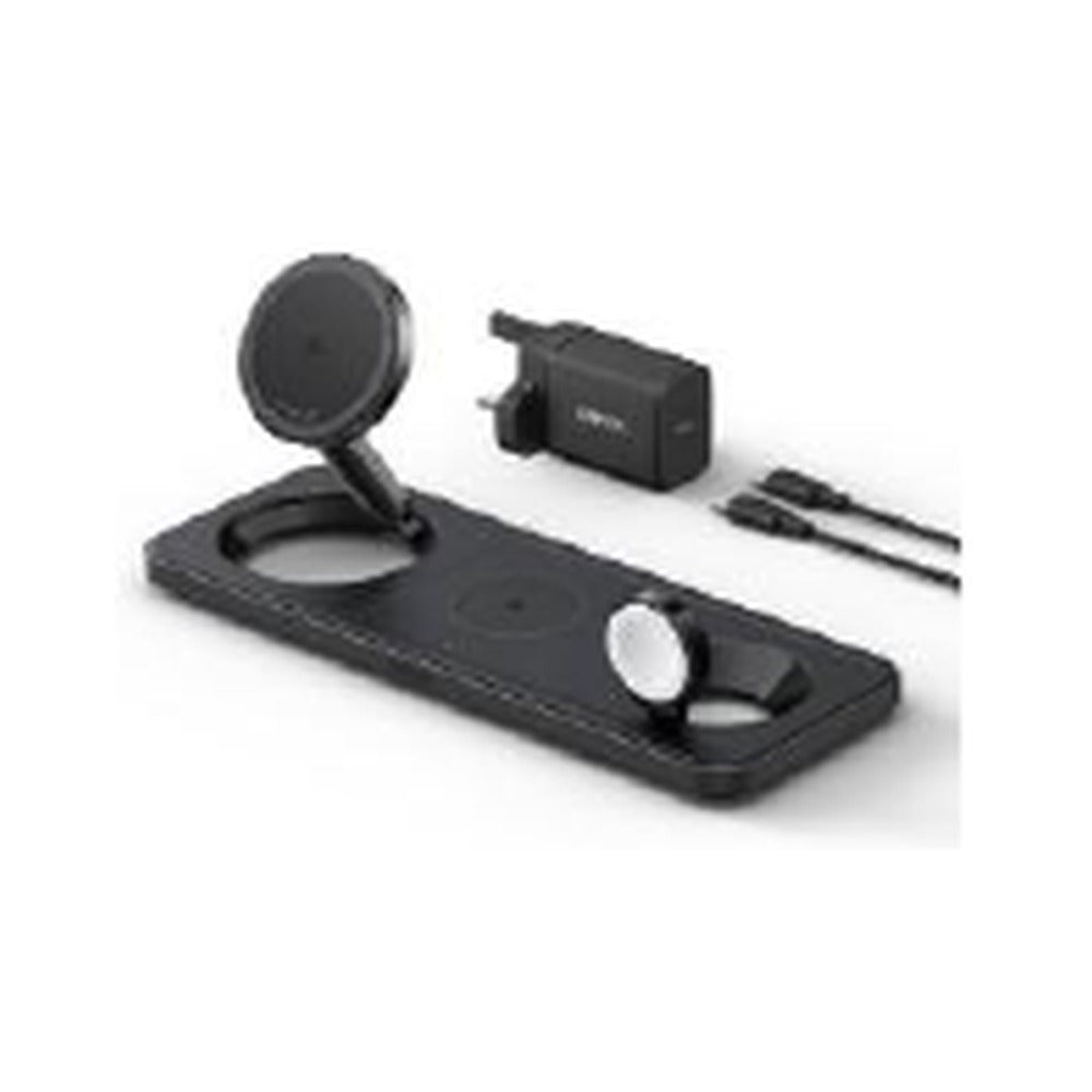 قاعدة شحن ثلاثية Anker MagGo 15W Qi2 - أسود
