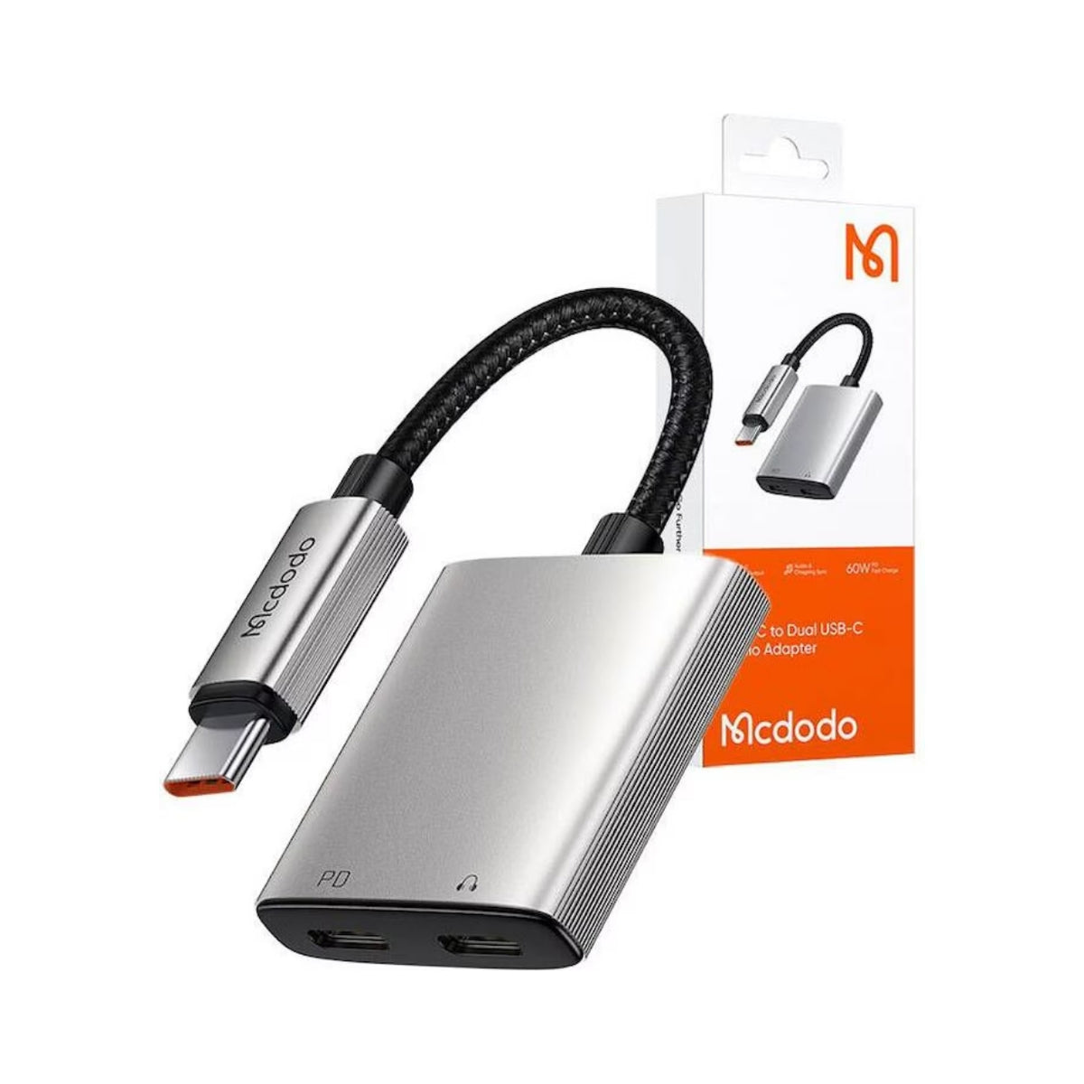 Mcdodo CA-5570 Dual USB-C Audio & PD Charging Adapter, 60 W