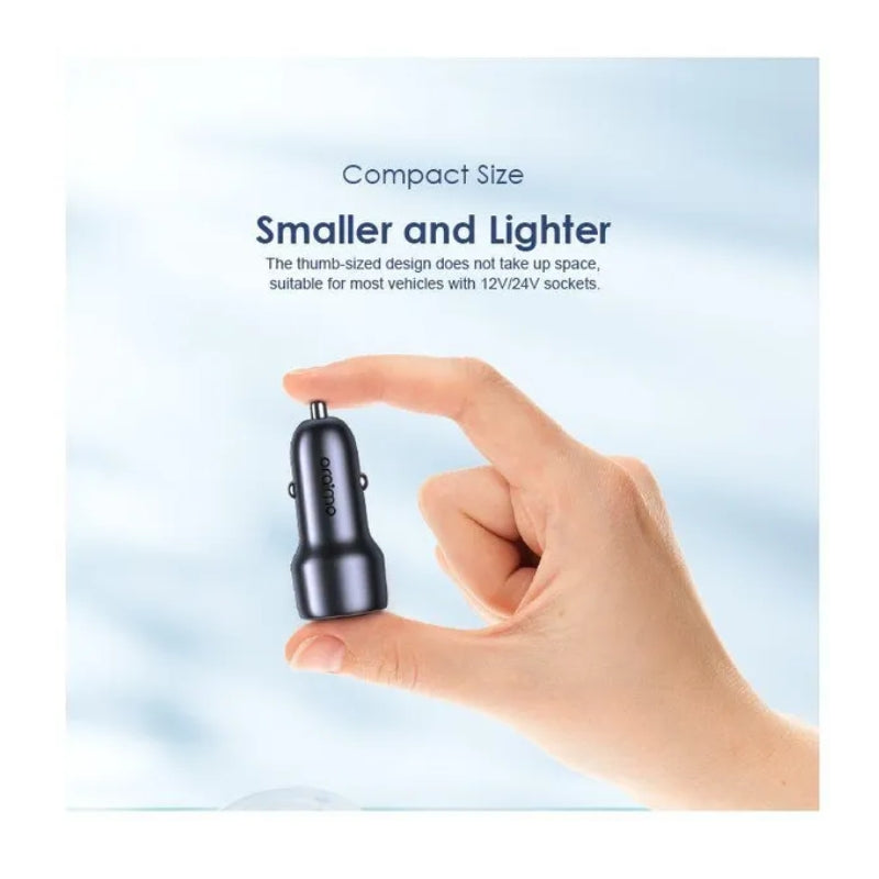 Oraimo Bullet 48 OCC-73D Car Charger, 48 W, Dark Chrome