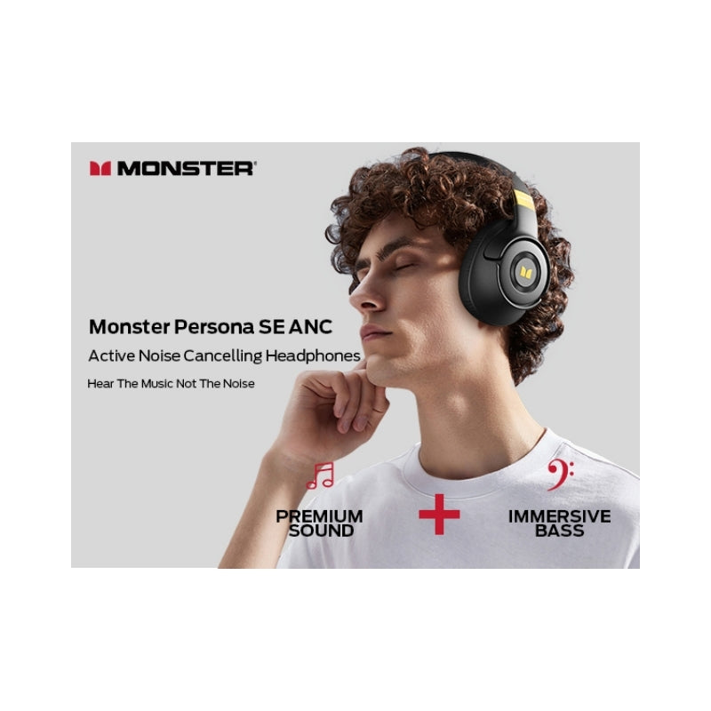Monster Persona SE ANC Wireless Noise-Cancelling Headphones — Black