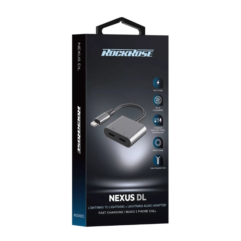 RockRose Nexus DL RROGN02DL Lightning Audio and Charging Adapter, original view 3