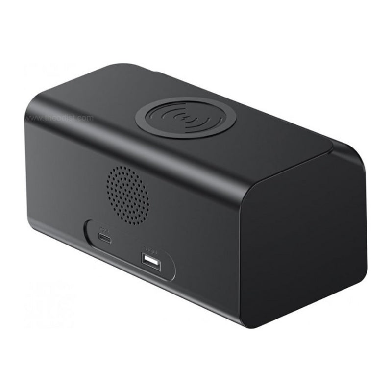Havit W3041 Up to15 W Wireless Charger with Clock, Alarm and Bluetooth Speaker, Black, original view 2