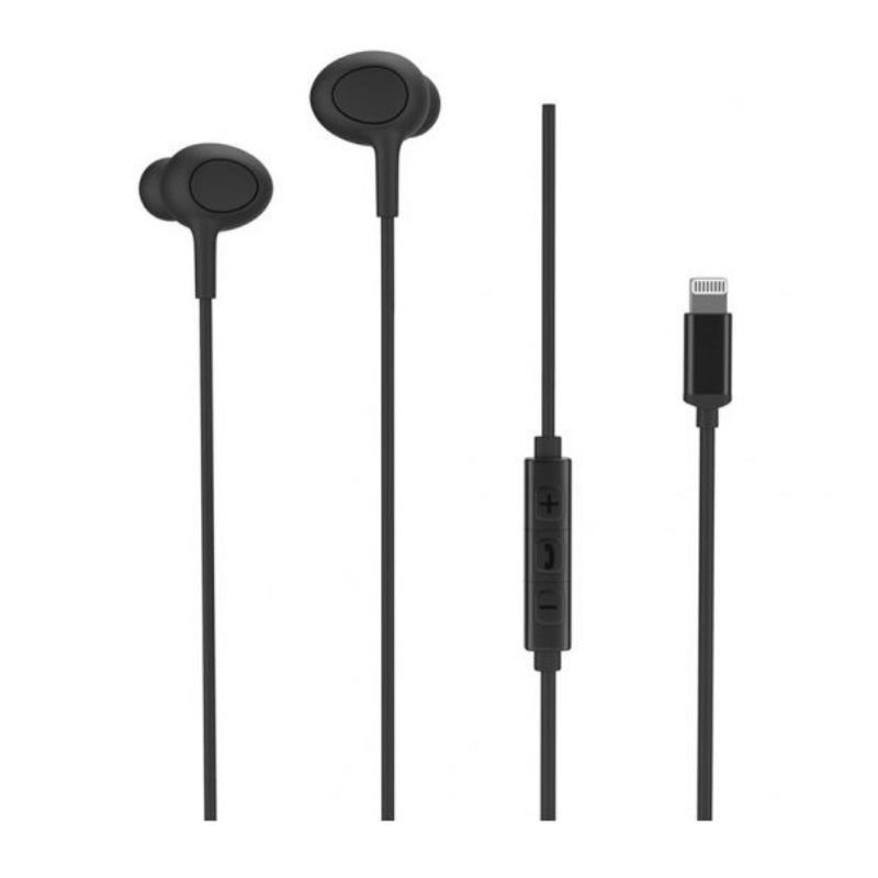 RockRose RRWE57 Lightning Earphones with DAC, Black and Gray, Black + Gray, original view 1