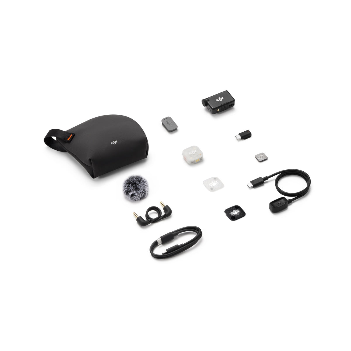 DJI Mic Mini 2S المرسل والمستقبل 1TX و1RX وملحقاتهما