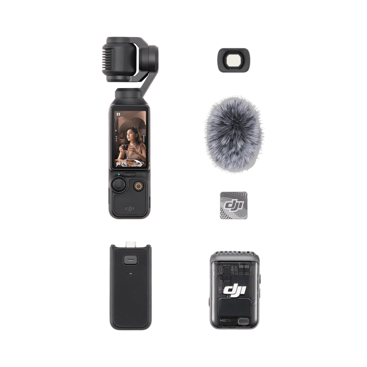 DJI Osmo Pocket 3 Creator Combo مع الملحقات — صورة رسمية عالية الدقة