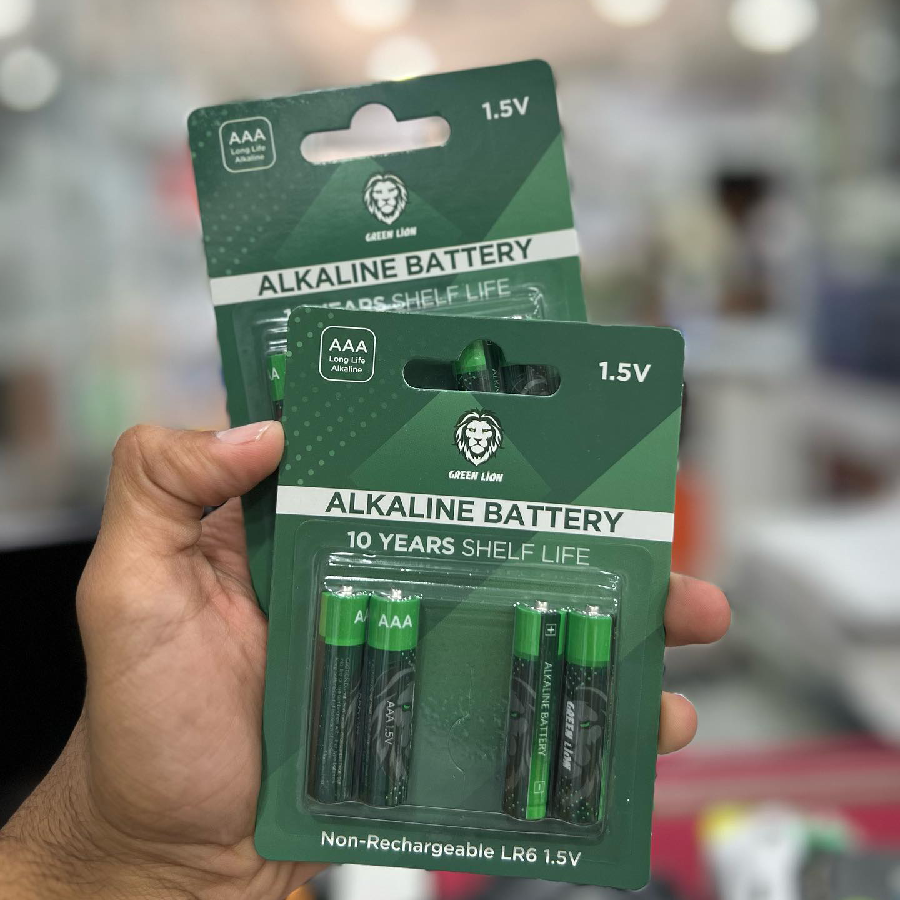 Green Lion Alkaline Battery AAA 4pcs 1.5V Green