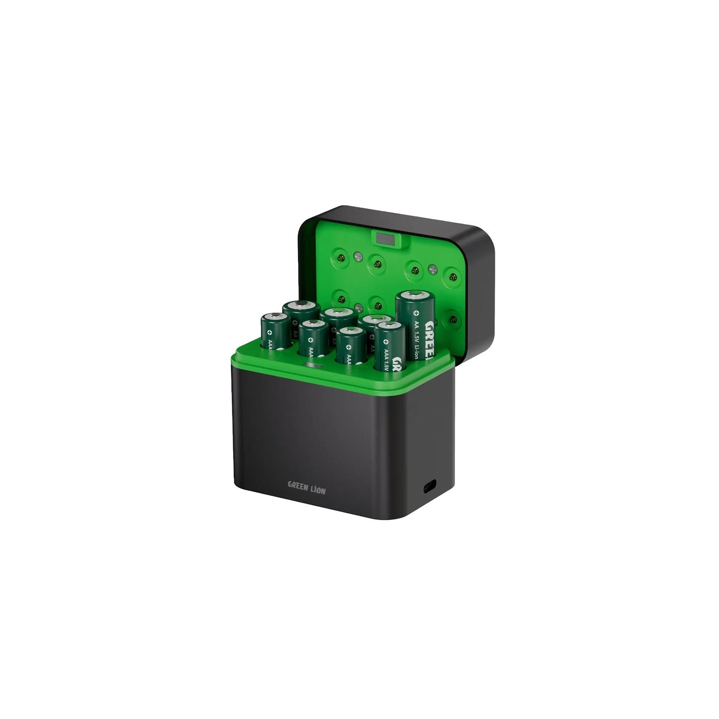 محطة شحن بطاريات Green Lion 4AA + 4AAA
