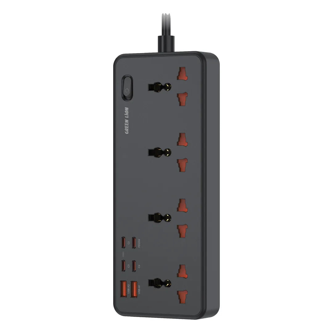 Green Lion GS-700 Universal Power Strip 2500W Black