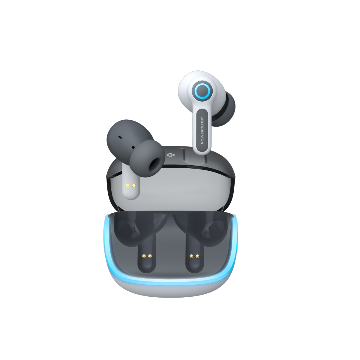 Powerology Quad Mic ENC TWS Earphones - White