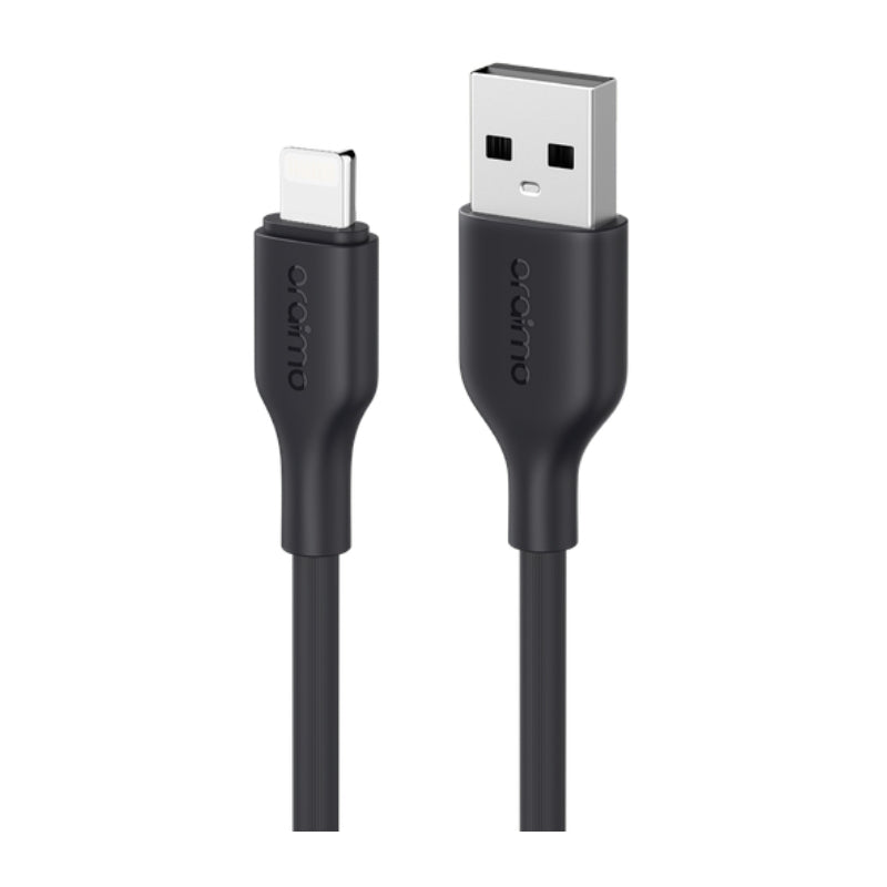 كابل Oraimo OCD-114L2 من USB-A إلى Lightning، 2.4A، 2 متر، أسود | Oraimo OCD-114L2 USB-A to Lightning Cable, 2.4A, 2m, Black — Default Title