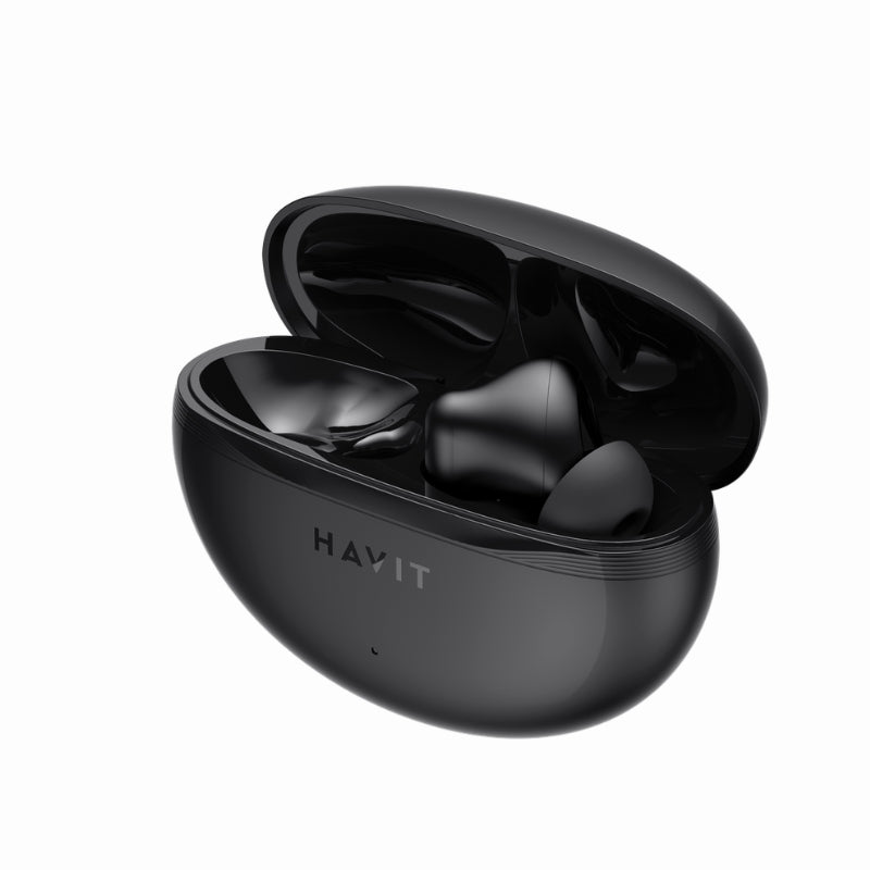 سماعات أذن Havit TW986 لاسلكية مع علبة شحن، أسود | Havit TW986 True Wireless Earbuds with Charging Case, Black — Default Title
