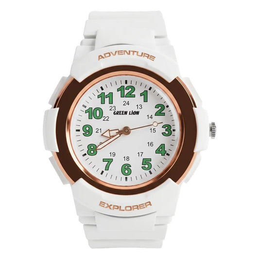 Green Lion EXPLORER Kids Analog Watch - White