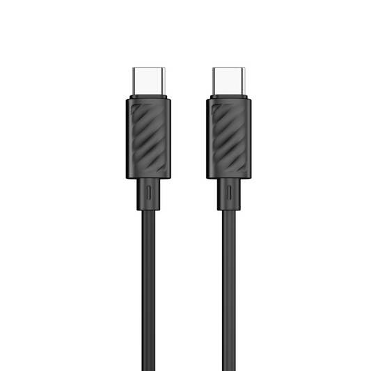 Porodo Blue 60W PD Type C to C PVC Cable 1.2M - Black
