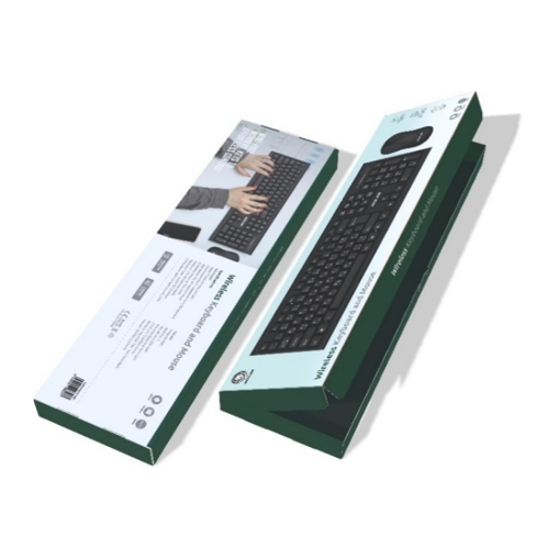 Green Lion Wireless keyboard and Mouse - Black