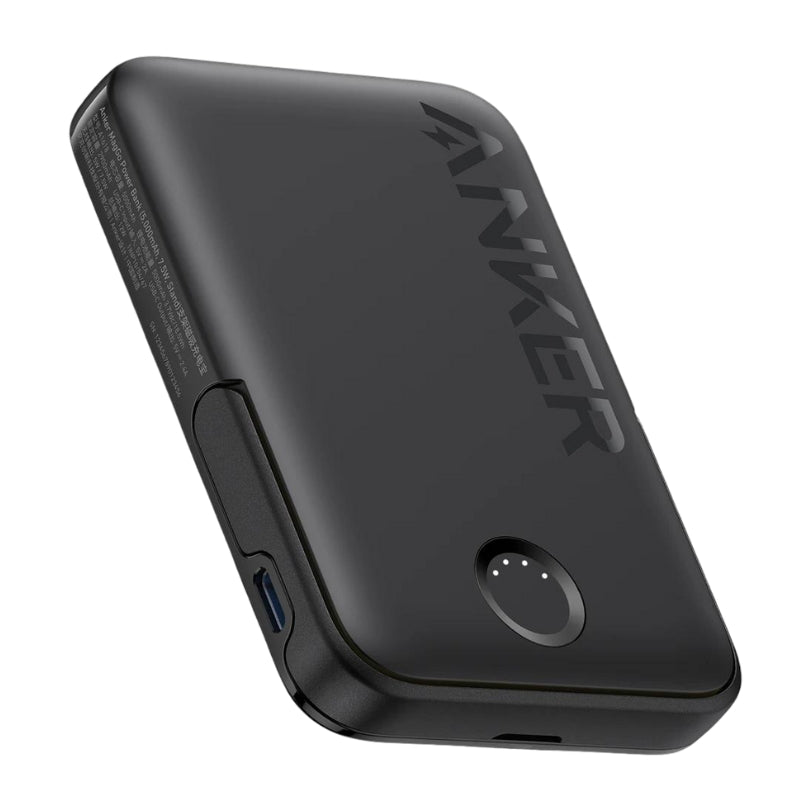 Anker 322 MagGo A1618 5000 mAh Power Bank with Stand, Black - Black