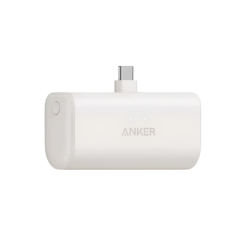 Anker Nano A1653 5000 mAh Power Bank with Foldable USB-C Connector - White