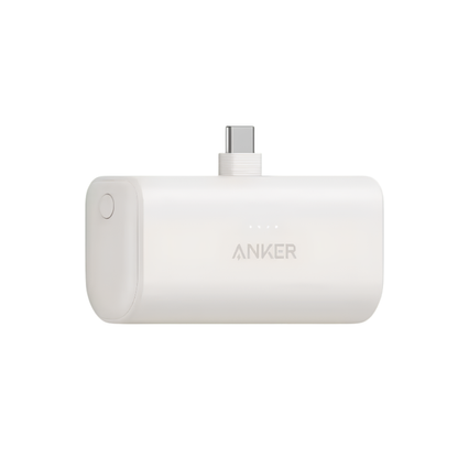 Anker Nano A1653 5000 mAh Power Bank with Foldable USB-C Connector - White