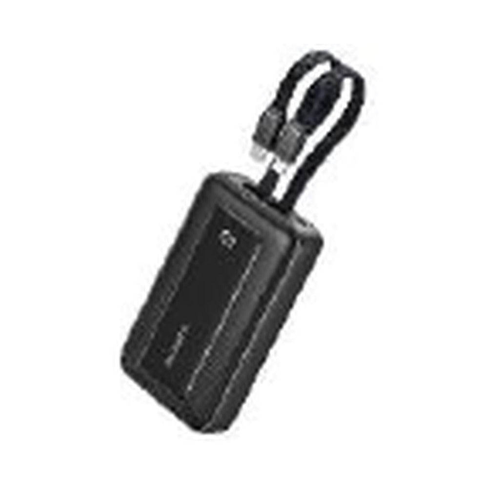 شاحن طوارئ Anker بسعة 10000 ملي امبير بقوة 30 واط مع كابل USB-C + Lightning مدمج - أسود