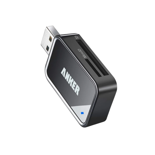 قارئ بطاقات Anker USB 3.0 محمول - أسود - A7612012