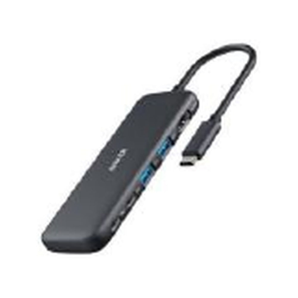 موزع Anker 332 USB-C بخمسة منافذ - أسود