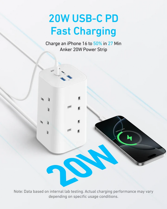 Anker 12-in-1 Power Strip with 20W Fast Charging