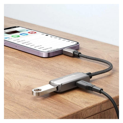 Mcdodo CA-2690 Lightning to USB-A OTG Adapter with Lightning Charging, Dark Gray, original view 4