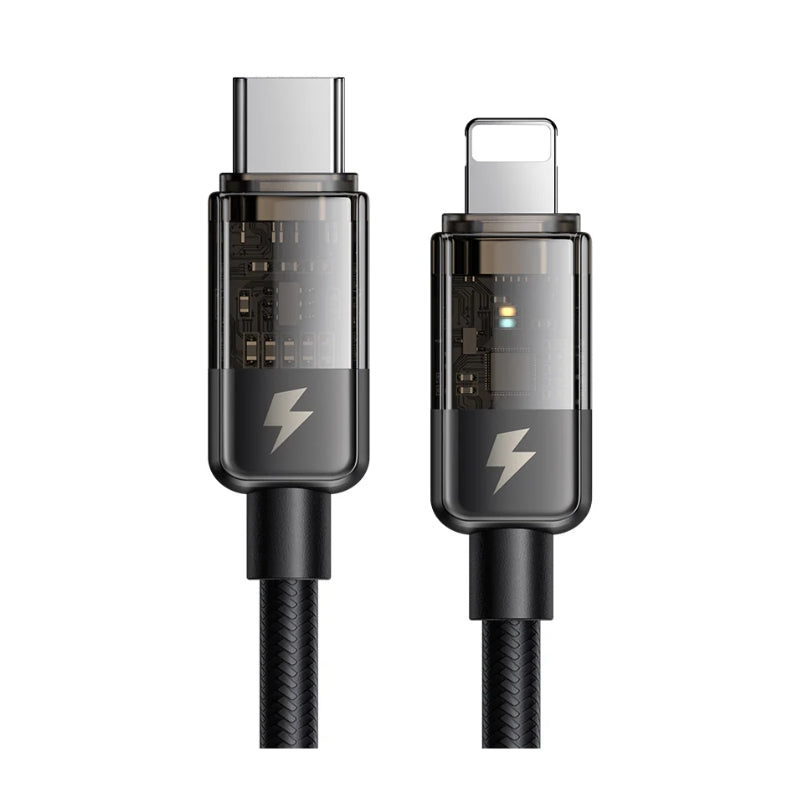 Mcdodo CA-316 USB-C to Lightning 36W Transparent Auto Power-Off Cable