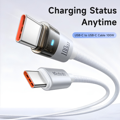 Mcdodo CA-558 USB-C to USB-C Lighted Cable, 100W, 1.2 m
