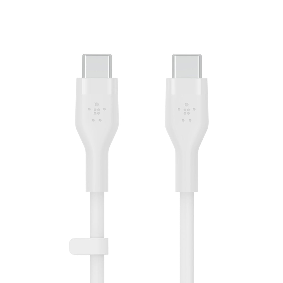 كابل Belkin BoostCharge Flex سيليكون USB-C إلى USB-C بقوة 60 واط - 1 متر - أبيض - CAB009bt1MWH