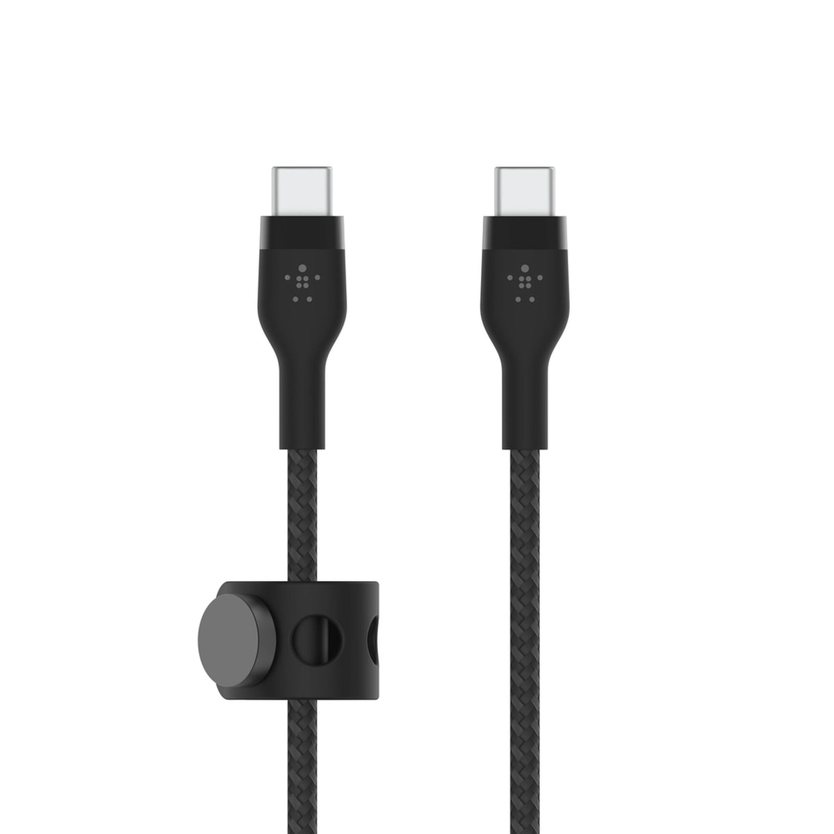 كابل Belkin BoostCharge Pro Flex مضفر USB-C إلى USB-C بقوة 60 واط - 1 متر - أسود - CAB011bt1MBK