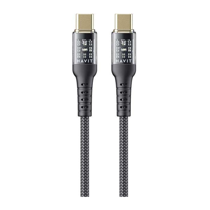 Havit CB6240 USB-C to USB-C PD 60W Cable, 1m, Black