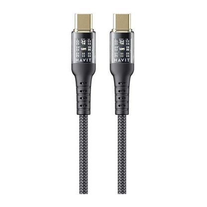 Havit CB6240 USB-C to USB-C PD 60W Cable, 1m, Black