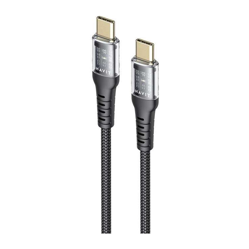 Havit CB6240 USB-C to USB-C PD 60W Cable, 1m, Black