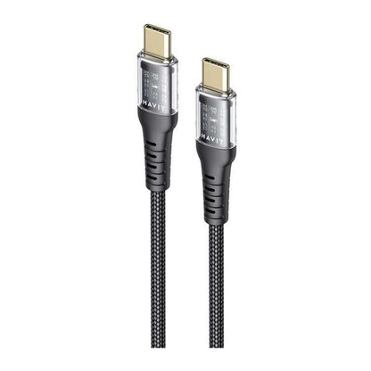 Havit CB6240 USB-C to USB-C PD 60W Cable, 1m, Black