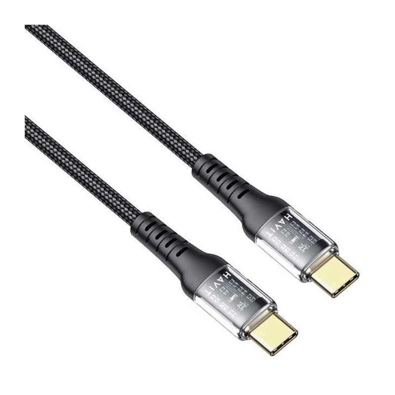 Havit CB6240 USB-C to USB-C PD 60W Cable, 1m, Black