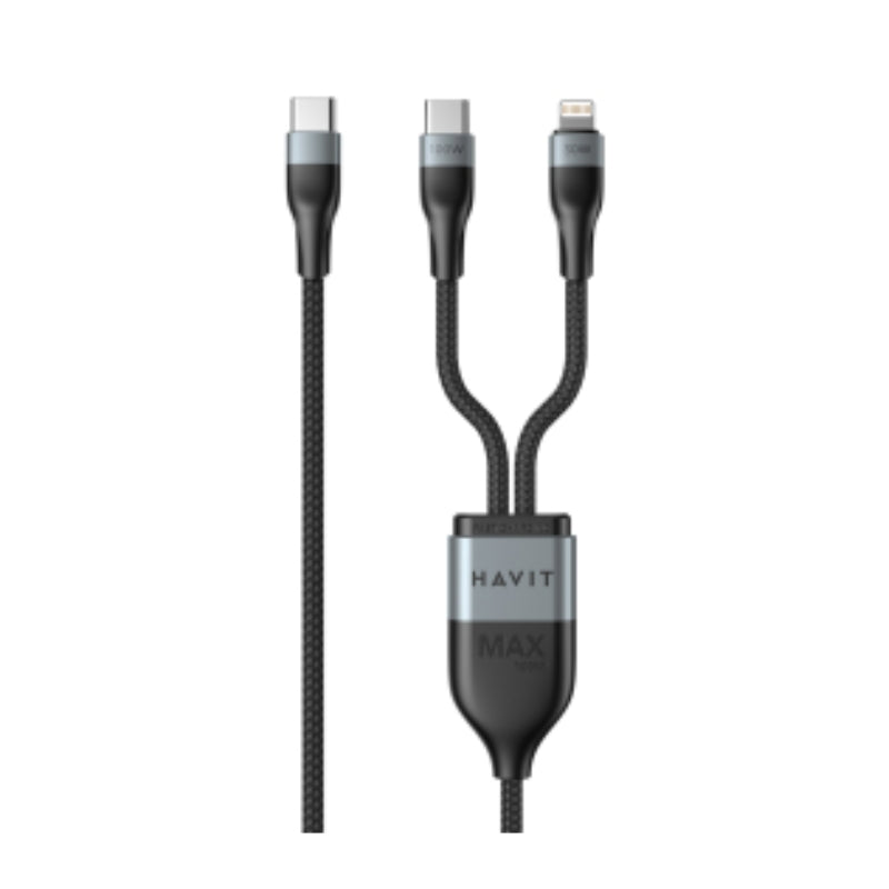 Havit CB6326 USB-C to USB-C & Lightning Cable, 1.2 m