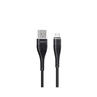 Havit CB706 USB-A to Micro USB Braided Cable, 1 m, Black, original view 2