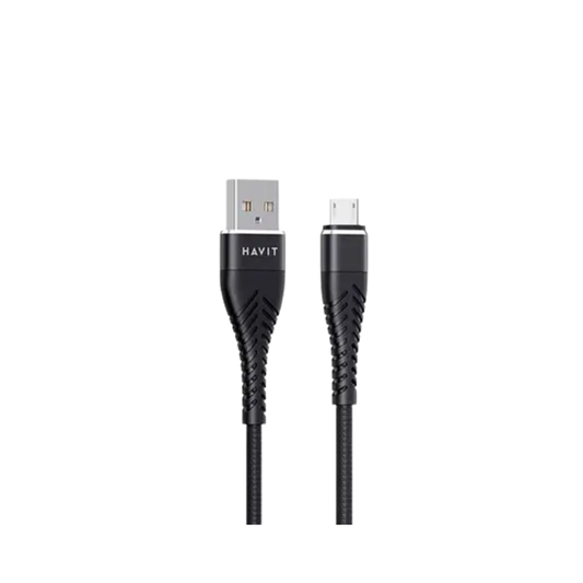 Havit CB706 USB-A to Micro USB Braided Cable, 1 m, Black, original view 2