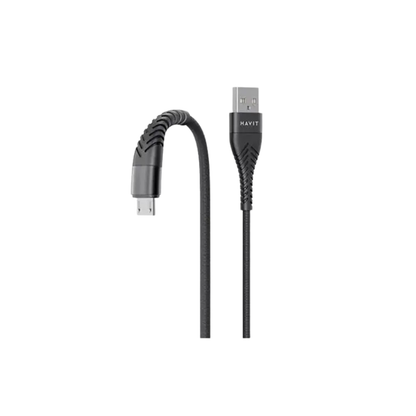 Havit CB706 USB-A to Micro USB Braided Cable, 1 m, Black, original view 3