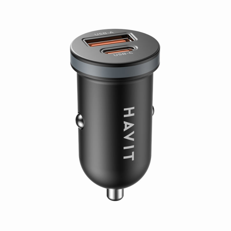 Havit CC2043 USB-C & USB-A Car Charger, PD 30 W