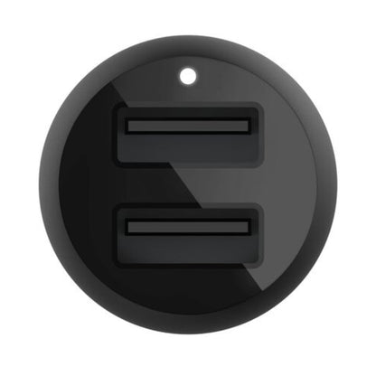 Belkin BoostCharge CCB001btBK Dual USB-A Car Charger, 24 W, Black, original view 3