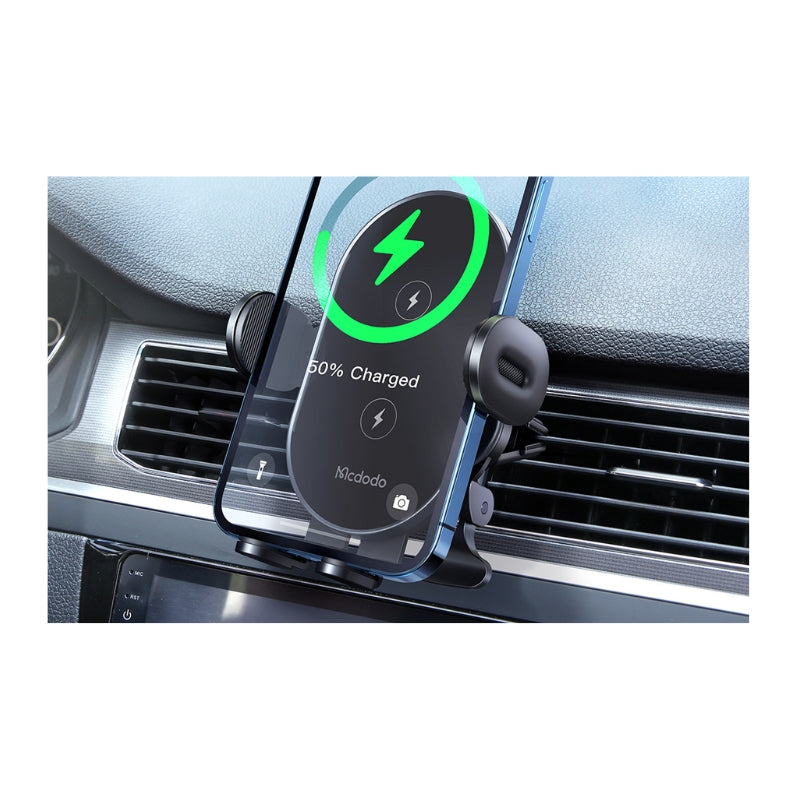 Mcdodo CH-1600 Dual-Coil 15W Wireless Car Charging Holder – Black - view 6