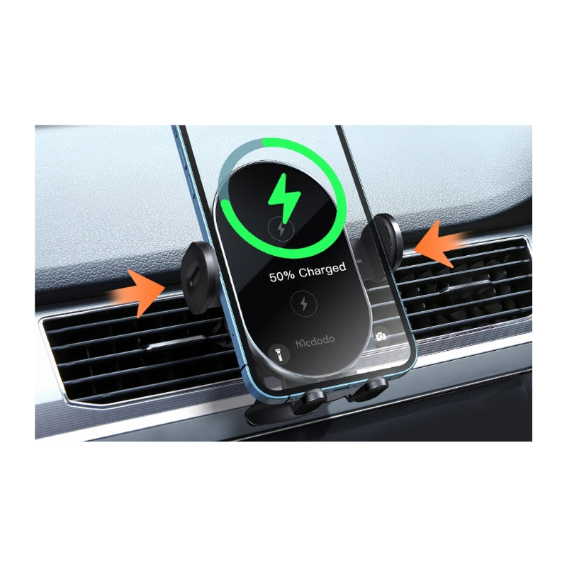 Mcdodo CH-1600 Dual-Coil 15W Wireless Car Charging Holder – Black - view 7