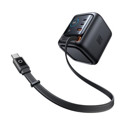 Mcdodo CH-1390 100 W Desktop Charger with Display and Retractable USB-C Cable, UK Black, original view 3