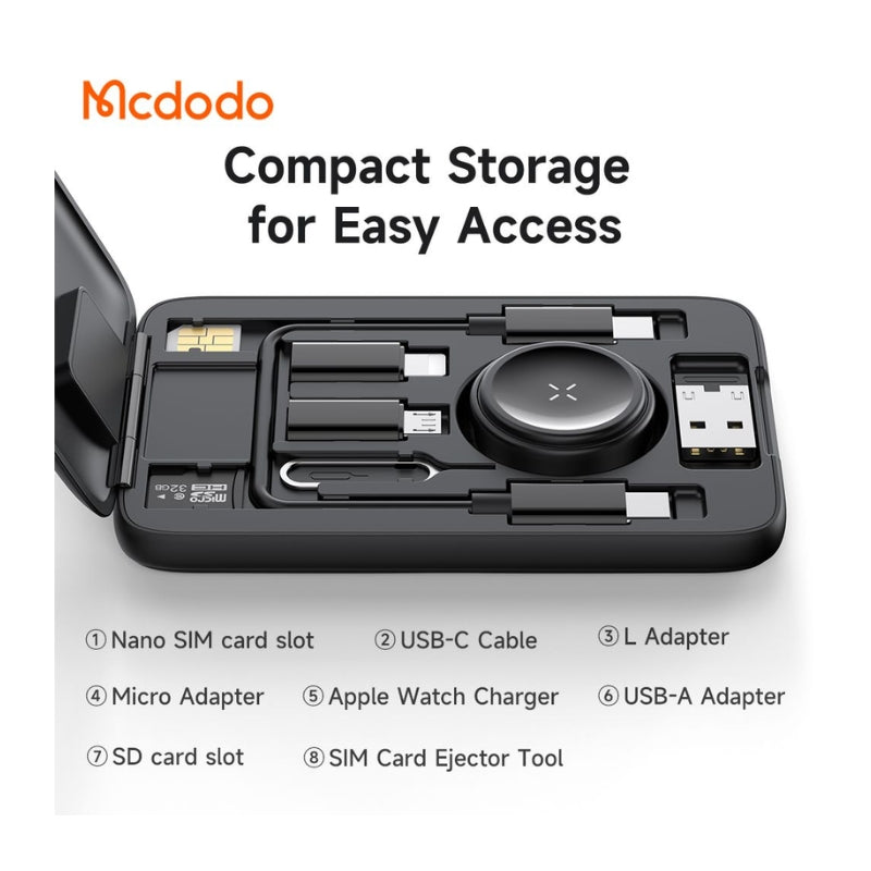 Mcdodo CH-2440 Multifunction Accessory Case with Apple Watch Charger, Black, original view 2