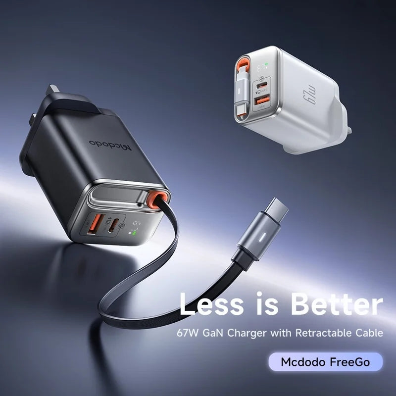 Mcdodo CH-409 FreeGo UK charger, Black, original view 8