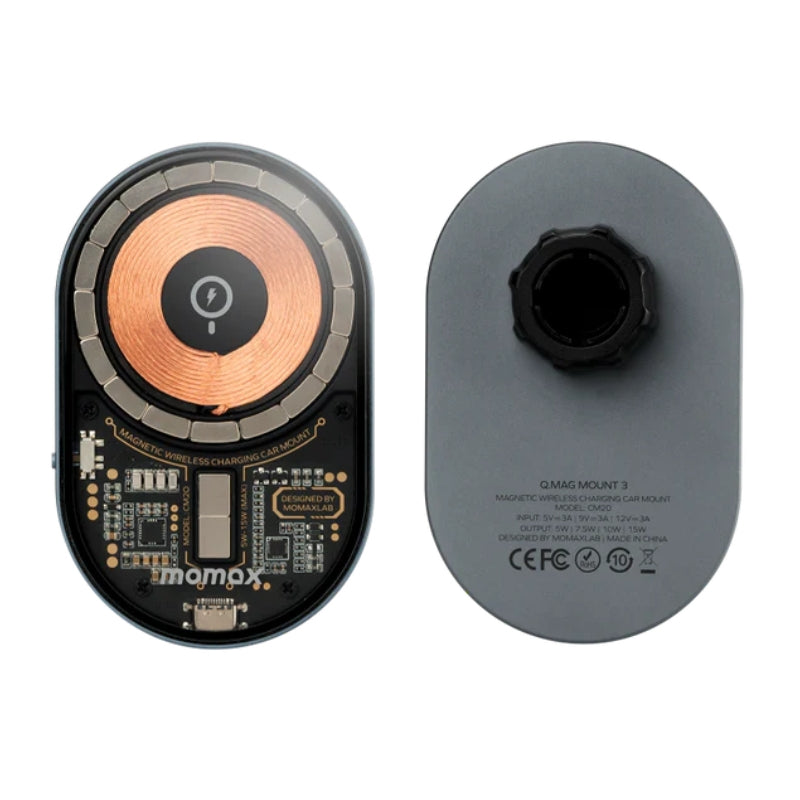 Momax Q.Mag Mount 3 CM20E Magnetic Wireless Car Mount Charger, Up to15 W, original view 1