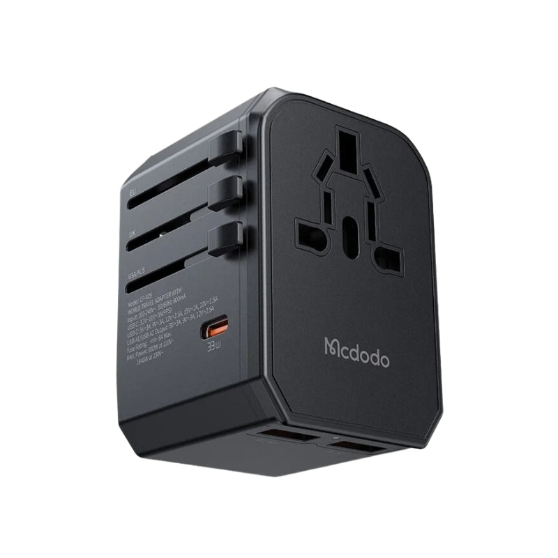 Mcdodo CP-4290 Travel Adapter with up to 33 W PD Charging, Black, original view 1
